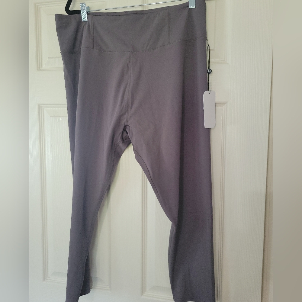 Joy Collection Leggings Clean Boss Performance Power Size XL Gray Capri